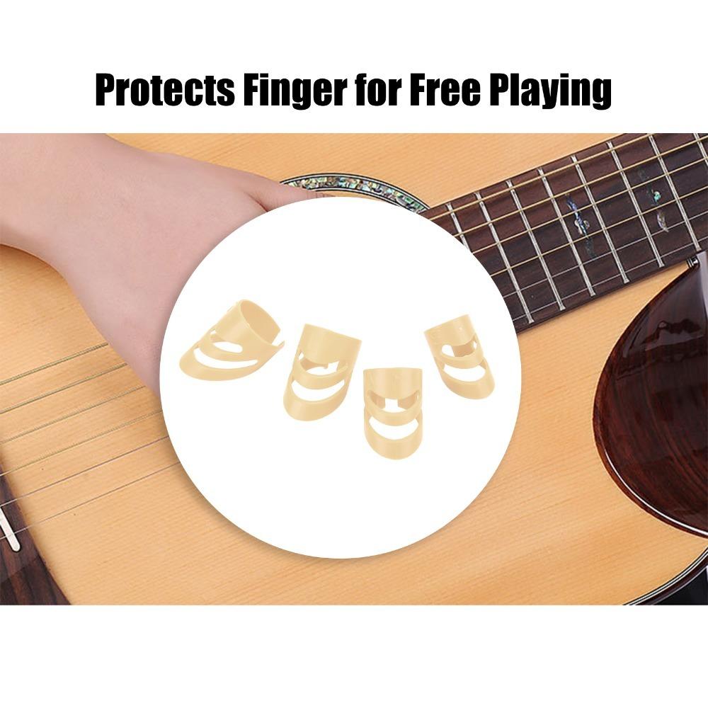 

8pcs Yellow/Black/White/Beige Guitar Finger Pick Instrument Accessory For String Instruments