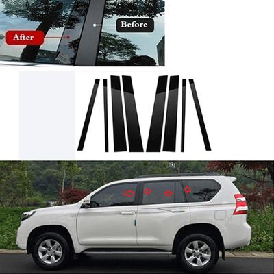 8 Piezas Pilares de Puerta de Coche para Lexus GX460 J150 2010-2020 2021 2022 2023 Negro Brillante Cubiertas de Moldura de Ventana de Puerta Pegatinas Estilo Automotriz