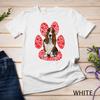 Basset Hound Valentines Day Dog Love Paw Unisex T-shirt