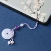 Unique White Jade Buckle Jade Keyrings Charm Vintage Phone Strap Chain Ornament