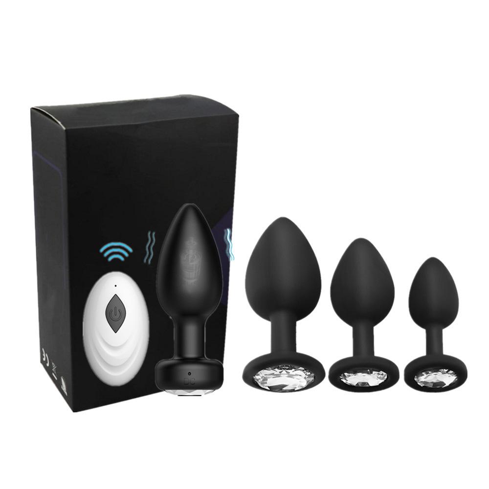 Frauen aufladen 10 Frequenz Vibration Anal Plug Set G-Punkt Größe hinteren Gericht Stimulation Silikon Männer Masturbation Sex Produkte