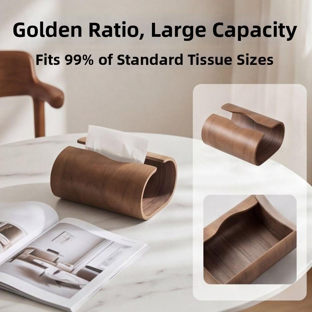 Creative Wooden Tissue Storage Box Minimalist Elegant Retro Napkin Holder INS Modern Table Paper Container Coffee Table