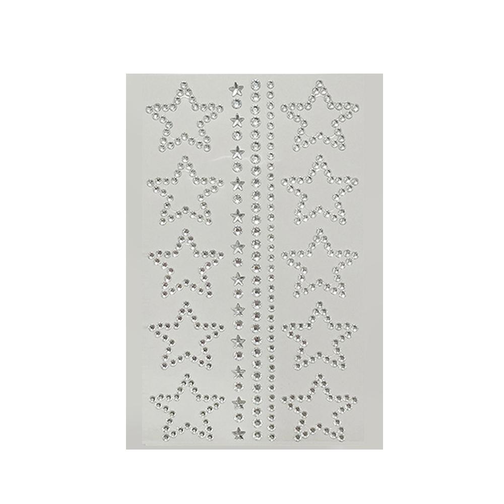 Star Heart Crystal Decoration Stickers Acrylic Imitation Pearl Stickers Gemstone Card Handmade Sticker For Girls DIY Art Supplie