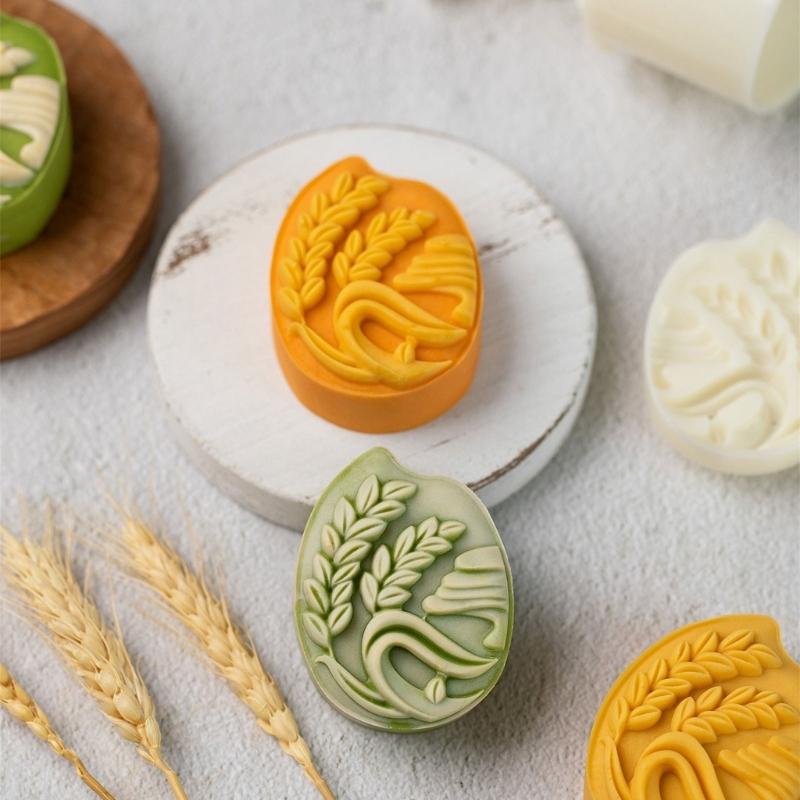 Creative Kitchen Mooncakes Molding Set Delicate Patterned Delight Treat Crafting Molds Manual Mooncakes Press Embosser