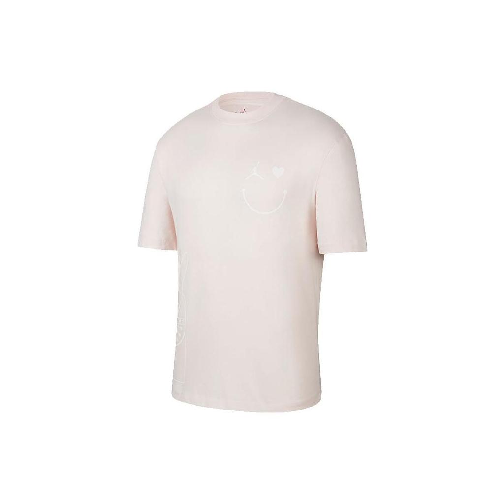 Jordan Retro American Round Neck Pullover Short Sleeve T-Shirt Men Tops Pink DZ7637-640