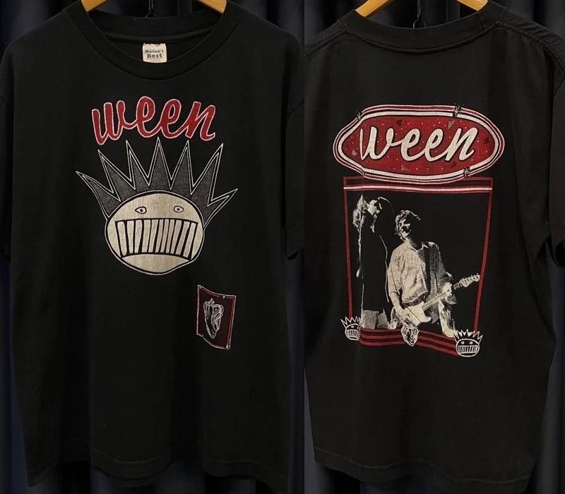 Vtg Ween Rock band 90s 2 Sided Black T shirt Remake design Men Women XXL