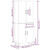 VidaXL Highboard Concrete Grey 69.5x34x180 Cm Engineered Wood 3195703