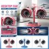 3D Printed Desktop Fan with Stepless Control and Brushless Motor, Aviation-Inspired Design, Gift