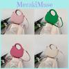 Chic Flattering Small Round Crossbody Bag For Women In Elegant Pink Green And White Perfect For Everyday Fashion
