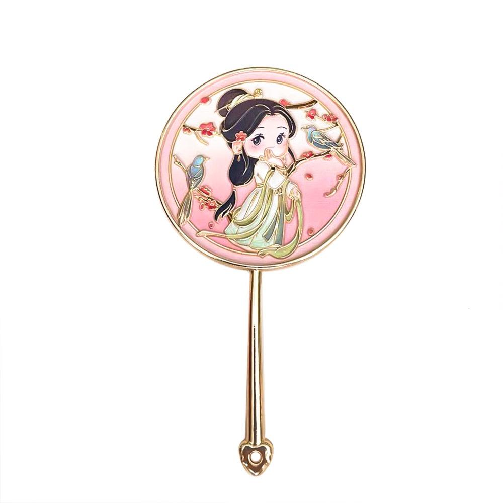 Emboss Cosmetic Mirror Portable Makeup Mirror Souvenir Chinese-style Handheld Mirror  Makeup