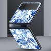 Blue Ocean Fish Hard PC Phone Case For Samsung Galaxy Z Flip 7 6 5 4 Black Cover For Galaxy Z Flip 3 Foldable Fundas Shell Capas