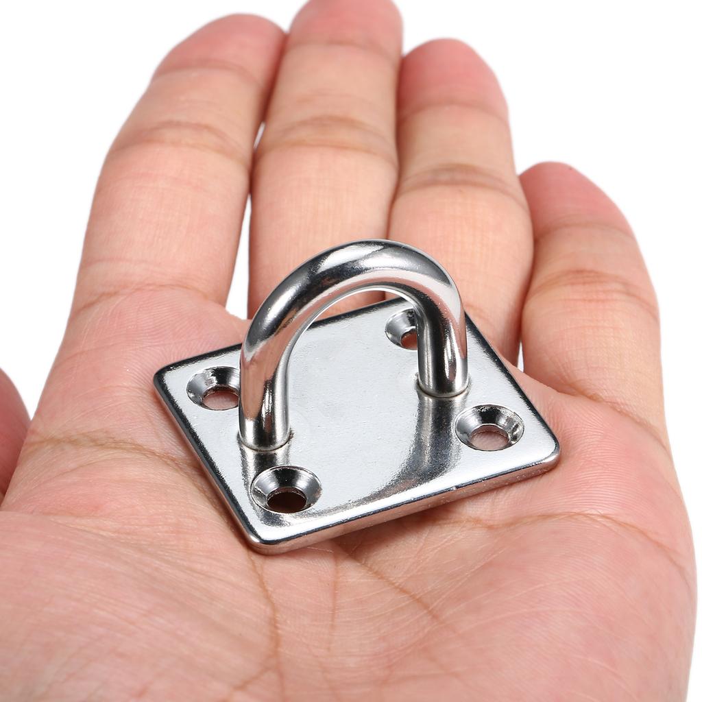 4pcs Pad Eye Plates Marine Hardware Multifunctional Wall Mount Hook Loops
