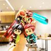 6Pcs  Animation Doll Pvc Car Keychain Cute Anime Silicone Keyring Backpack Creative Couple Pendant Children'S Present