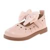 Spring New Korean Style Bow Girls Fashionable and Comfortable Soft Sole Casual Leather Shoes