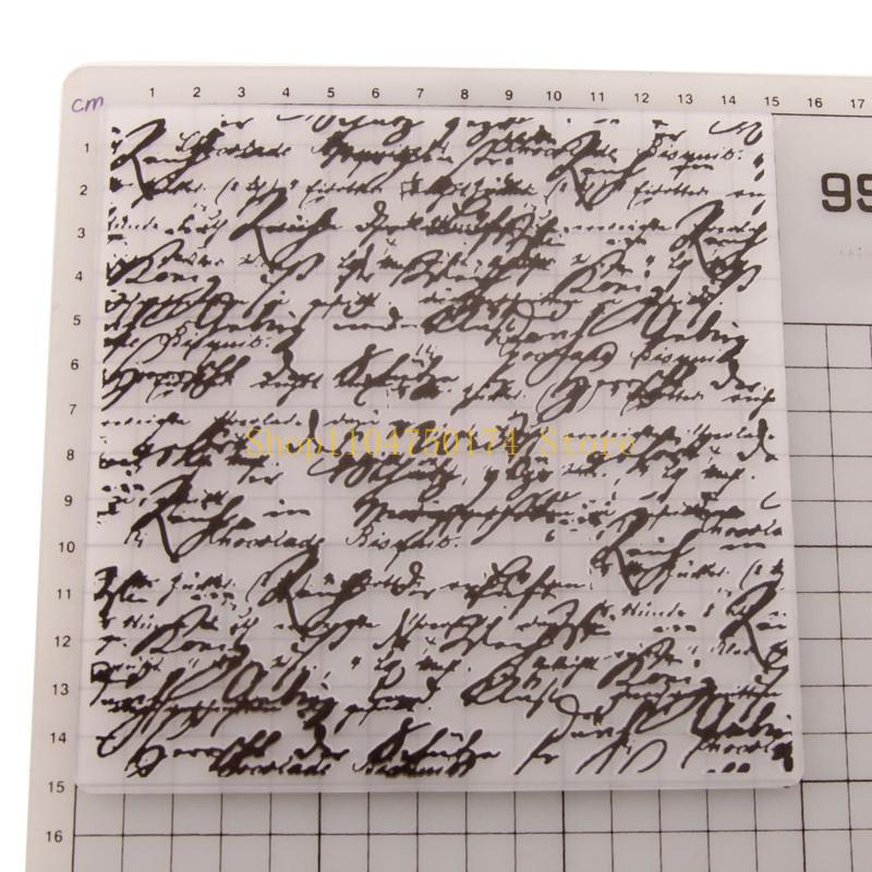 Embossing Folder Handwritten Words Background Embossing Template for DIY Greeting Card Scrapbooking Embellishments Top Sale