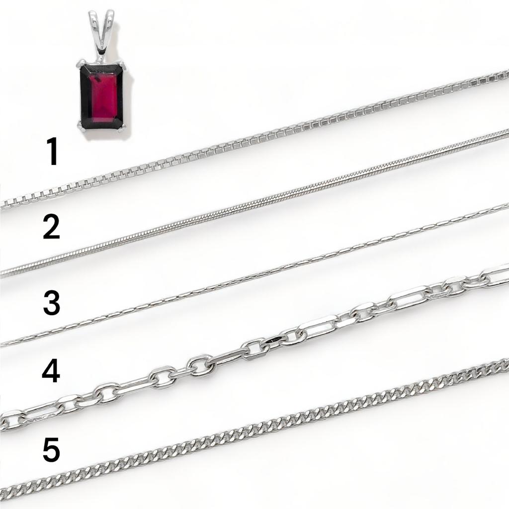 Minimalist Natural Garnet Pendant: 925 Sterling Silver Jewelry
