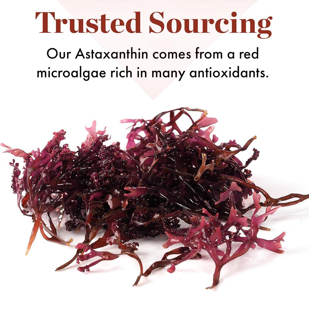 Astaxanthin, Aus Mikroalgen, Dreifache Stärke 12 mg, 120 Kapseln Nahrungsergänzungsmittel