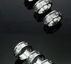 Rotating Diamond-Studded Star Gear Ring for Men and Women - Couple's Full Diamond Pinky Ring