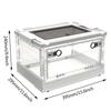 Transparent Plastic Breeding Box Portable Enclosure Reptile Transport Container Mini Incubator for Small Animals and Amphibians