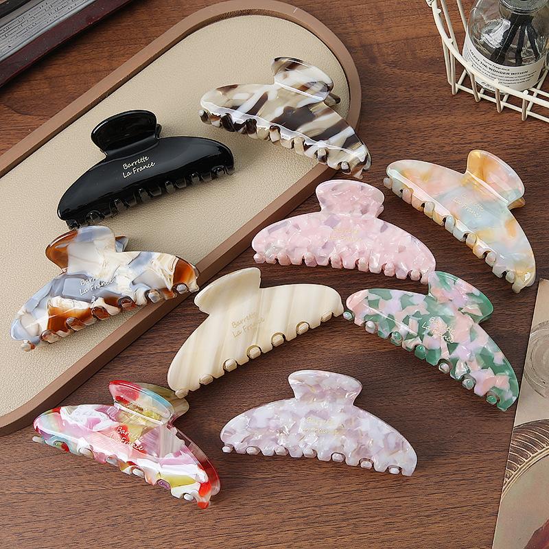 Acetate Large Hairpin Personalized Back Head Ponytail Disc Hair Shark Clip Headgear Fashionable Versatile Grab Clip Hair Accessories