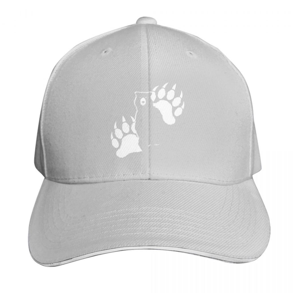 Silhouette and Paws Grizzly Bear Baseball Cap Luxury Hat western Hat Designer Hat Golf Unisex Unisexs Tennis Womens