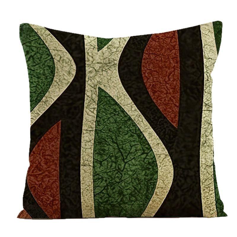 Home Decor Abstract Geometric & Botanical Printed Pattern Cushion Cover Suitable for Sofa Bedroom Car Pillow Cover