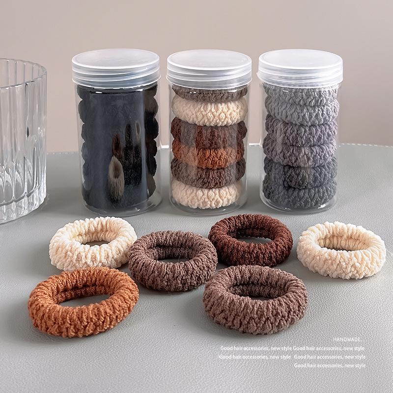 Enhanced Winter Terry Cloth Hair Ties: High Elasticity, Thickened, Versatile