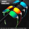 3Pairs New Cycling Sunglasses Outdoor Sports Glasses Fashionable Windproof Dustproof Colored Driving Glasses