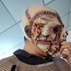 Třístranná maska ducha Halloween Horor Vrah Démon Cosplay Maska Strašidelný dům Žertovné rekvizity Krvácející Stehy Hlava Ducha