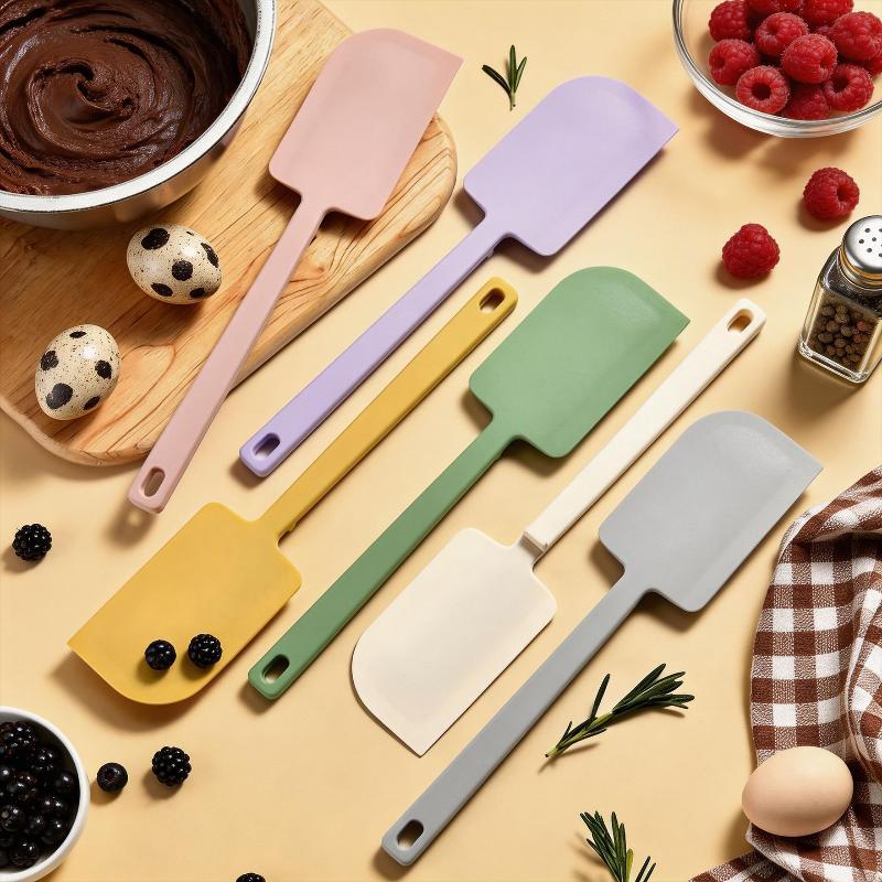 Food Grade Silicone Spatula Heat Resistant Non-Stick Food Safe Kitchen Utensil for Home Baking Pastry Dough Mixing