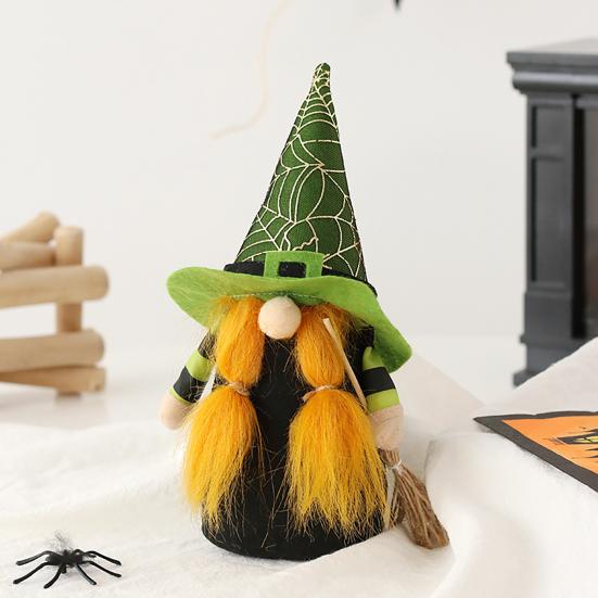 Stuffed Halloween Gnomes Faceless Doll Ornaments, Gnome Decorations, Cute Cloth Soft Felt Plush for Home Decor Party Atmosphere Table Display Pair of