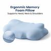 Ergonomic Memory Foam Pillow Neck Support Pillow Contour Cervical Pillow with Machine Washable Pillowcase for Side Back Stomach Sleepers Shoulder