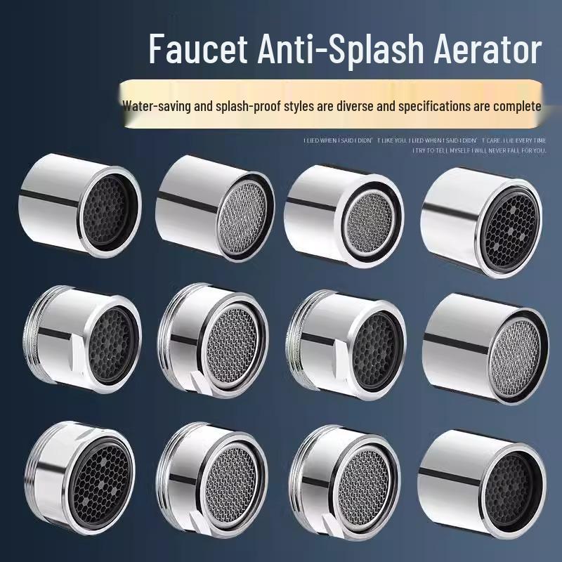 Anti-Splash Faucet Aerator with Filter Screen for Kitchen Sink