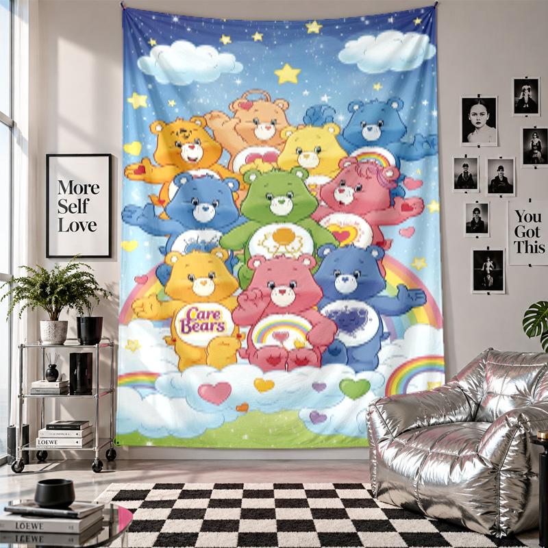 Wall TapestryCare Bears Art Hanging Cloth Decorative Background Cover for Room Decoration
