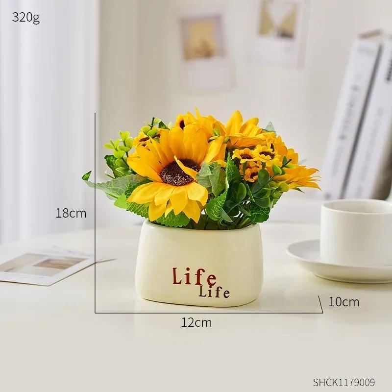 Rośliny artystyczne do dekoracji Akcesoria do dekoracji domu Wystrój pokoju Dekoracja ślubna Sztuczny kwiat Bonsai na biurko Rękodzieło