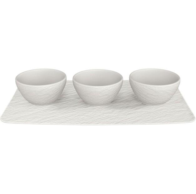 Villeroy & Boch Manufacture Rock White Sauce Bowls, 4 Pieces (1042409023)