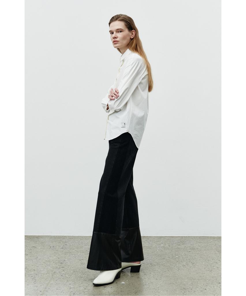 RECODE Lam Leather Patch Pants Rqpaa25528Bkx