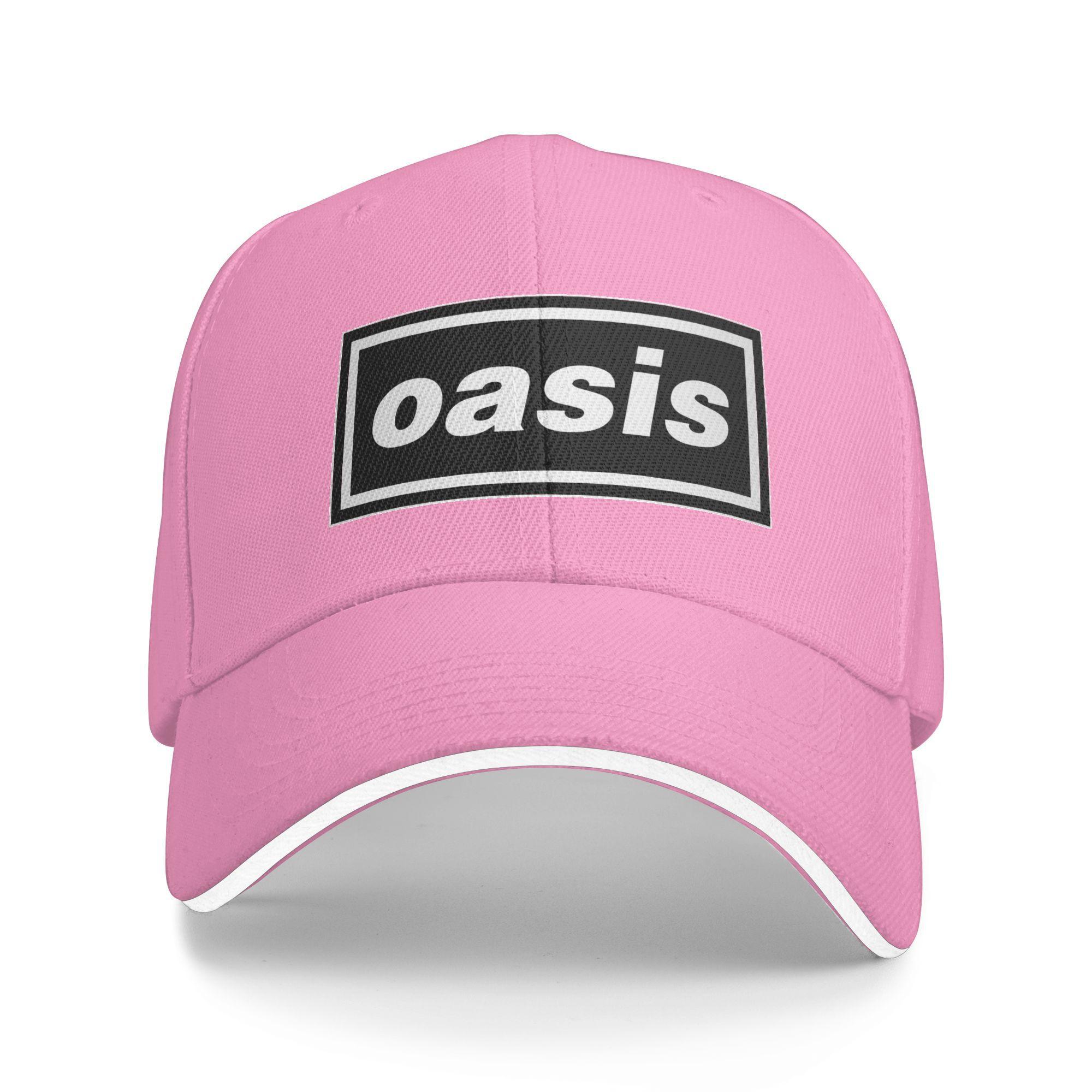 Lola CAP O-Oasis Rockband Logo Sandwich Hoeden Volwassenen ,Buiten Hoeden Zonnekappen Verstelbaar Polyester Baseballpetten Zomer as show