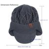 Thickened Winter Hat Warm Windproof Ski Beanie Hat Casual Knitted Hat  Birthday Gift