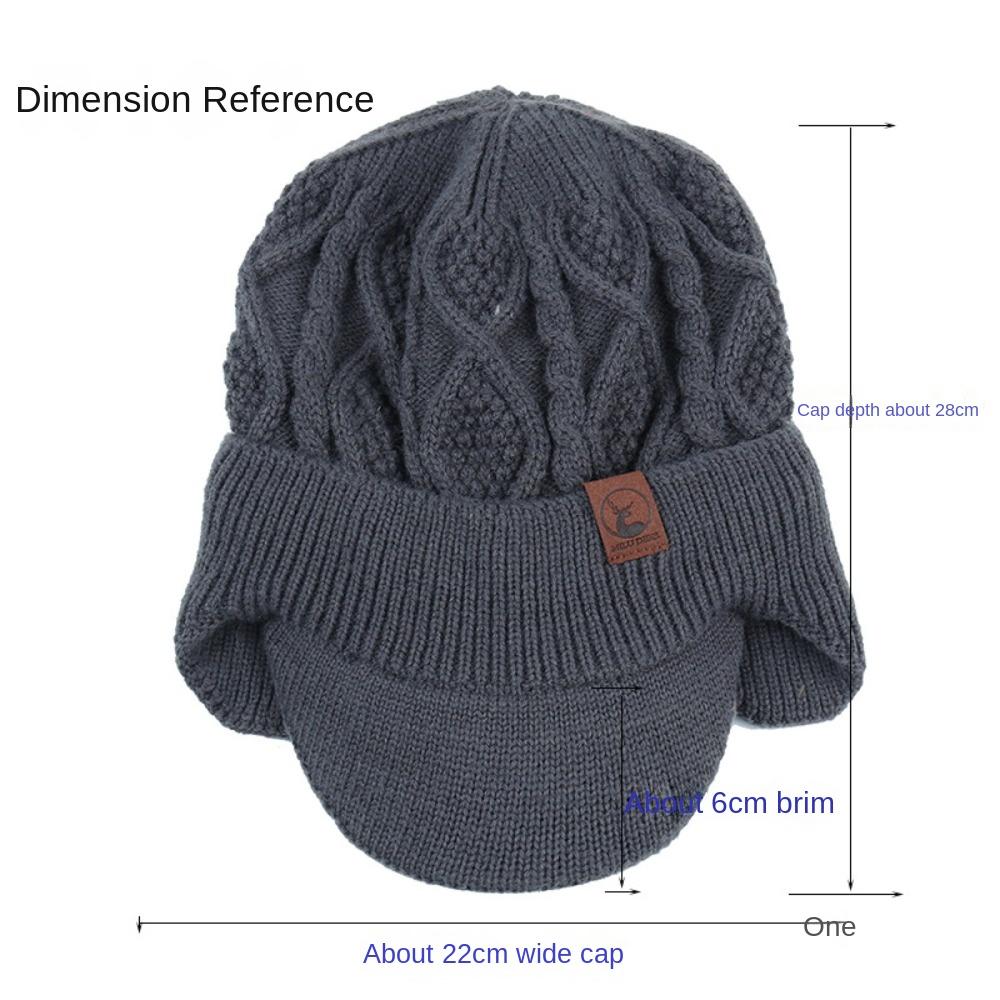 Thickened Winter Hat Warm Windproof Ski Beanie Hat Casual Knitted Hat  Birthday Gift