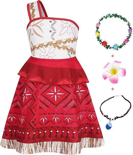 Moana Inspired Girls Fringed Beach Performance Dress