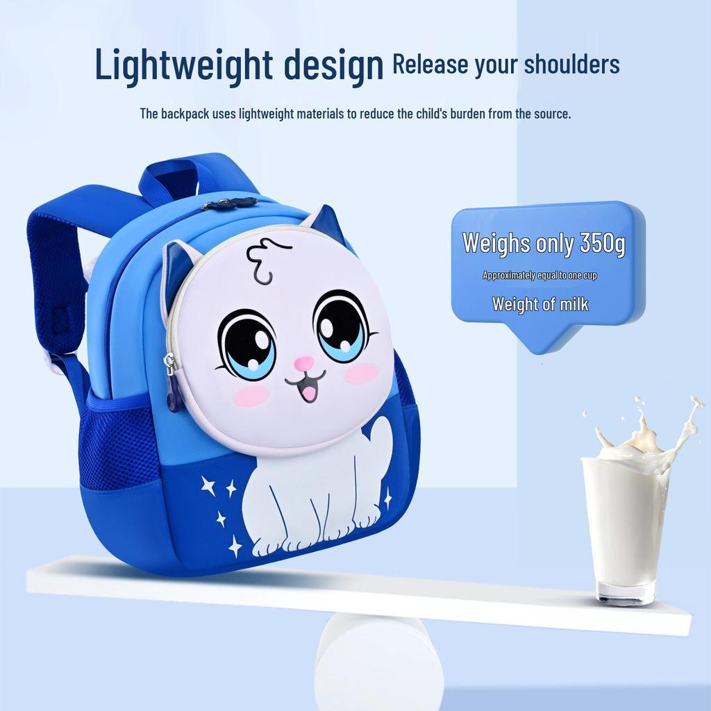 2025 Kids' Lightweight Cartoon Backpack for Ages 6-12 with Spine Protection and Double Shoulder Straps