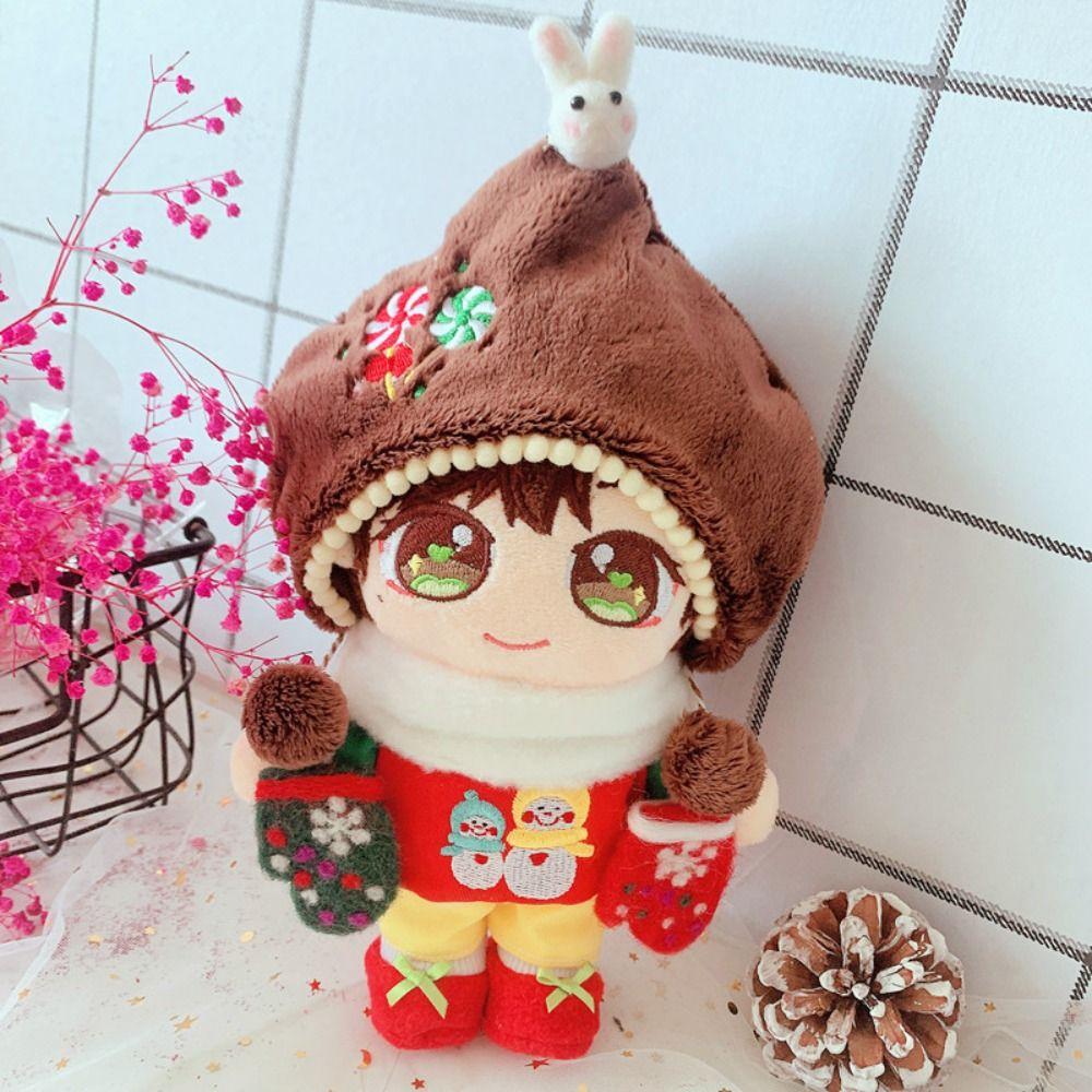 Gloves Cotton Doll Clothes Snowman Plush Toy Clothes Cotton Doll Suit Set  20cm Cotton Doll