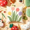 Tulip Flower Cushion Cover Soft Short Plush DoubleSided Printing Home Decor Machine Washable Pillow Case Gift