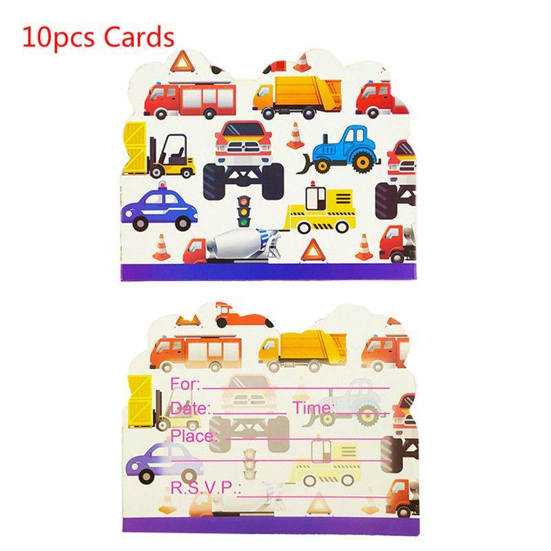 Engineering Car Childrens Birthday Party Theme Decoration Tableware Disposable