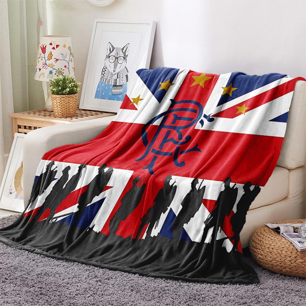 1PC Rangers Badge Print Flannel Blanket, High Quality All Seasons, Home Decor, Warmth and Comfort, Perfect for Christmas Gifts