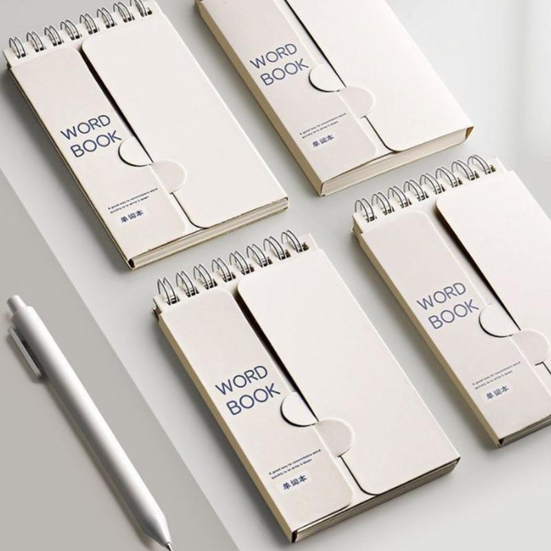 Tragbarer Vokabel-Merknotsblock - Kurzschrift-Spiralheft zur Planung und zum Auswendiglernen mit Abdeckfunktion Gutes Geschenk