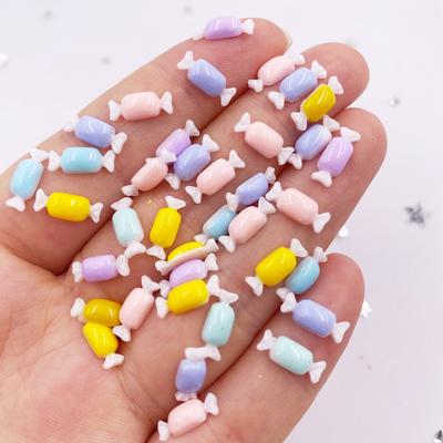 100 Uds resina Kawaii colorido Mini lindo caramelo arte uñas Flatback Rhinestone apliques DIY decoración para álbum de recortes accesorios artesanías