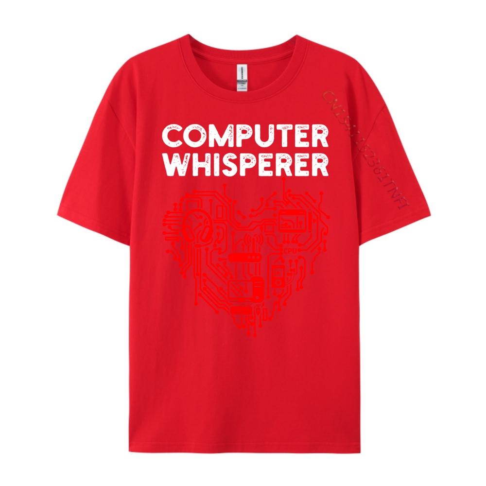 Funny It Heart Computer Whisperer Brand Clothing Mens Clothing Outdoor Oversized T Shirt Graphic T Shirt Comfortable