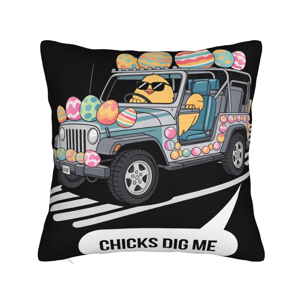 Easter Chicks Dig Me Pillow Cover Comfy Cushion Cover Fashion Pillow Case For Couch Sofa Bedroom